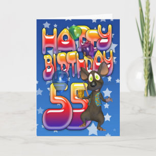 55誕生日カード可愛いマウス カード