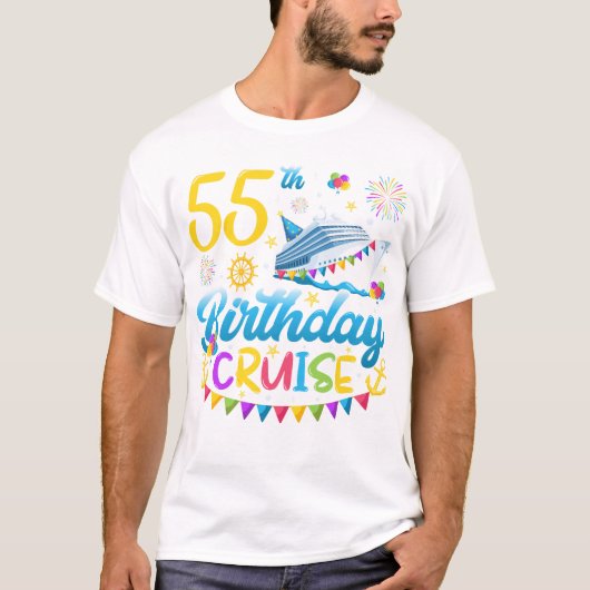55誕生日クルーズBデイパーティーメンズ Tシャツ (正面)