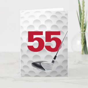 55誕生日ゴルフボールデザイン カード
