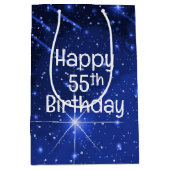 55誕生日スター銀河系 ミディアムペーパーバッグ (正面)