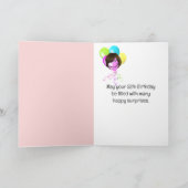 55誕生日バルーンカード付きラグドール猫 カード (内部)