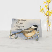 55誕生日ビューティフルワイアかわいらし《鳥》アメリカゴガラ カード (黄色い花)