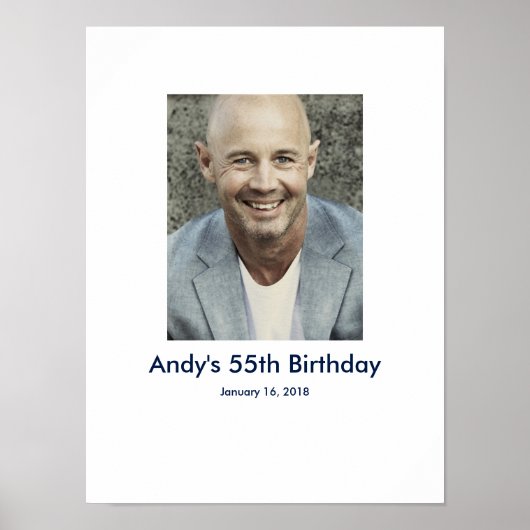 55誕生日フォトカスタムパーティーサインイン55 ポスター (正面)