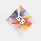 55誕生日ブラッ絵を描ト スタンダードランチョンナプキン (角)