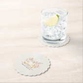 55誕生日ホワイトパンプキン紅葉カスタム ペーパーコースター (インサイチュ)