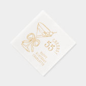 55誕生日マルティーニ五十五パーソナライズされた 箔ナプキン (右)