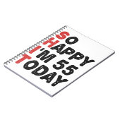 55誕生日嬉しい今日のギフト55 おもしろい ノートブック (左側)