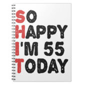 55誕生日嬉しい今日のギフト55 おもしろい ノートブック (正面)