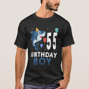 55誕生日少年サメ海55歳おもしろいB- Tシャツ