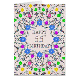 55誕生日抽象芸術花