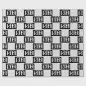 55誕生日用ブラックオドメータ ラッピングペーパー (フラット)