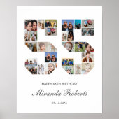 55誕生日番号55カスタムフォトコラージュ ポスター (正面)