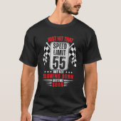 55誕生日速度制限標識55歳おもしろい Tシャツ (正面)