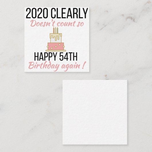 55誕生日55おもしろい誕生日カード エンクロージャーカード (正面/裏面)