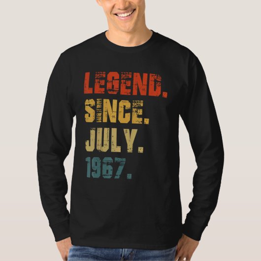 55誕生日55歳の伝説1967年7月以来 Tシャツ (正面)