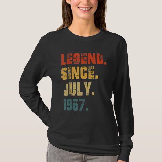 55誕生日55歳の伝説1967年7月以来 Tシャツ (正面)