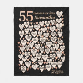 55誕生日55私たちはあなたを愛する理由 フリースブランケット (正面)