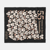 55誕生日55私たちはあなたを愛する理由 フリースブランケット (正面(横))