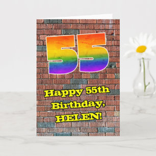 55誕生日:おもしろいグラフィティインスパイアレボン55 カード