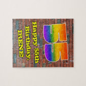 55誕生日:おもしろいグラフインスパイアィレインボー55 ジグソーパズル (横)