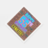 55誕生日~おもしろい、アーバングラフィティインスパイアルック スタンダードランチョンナプキン (角)