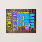 55誕生日~おもしろい、落書きインスパイア風 ジグソーパズル (横)