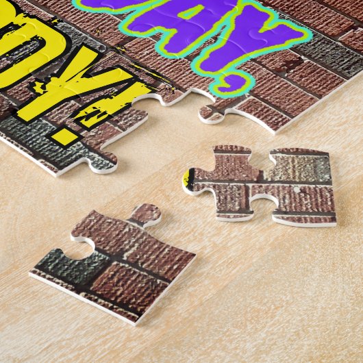 55誕生日～おもしろい、落書きインスパイア風 ジグソーパズル (側面)