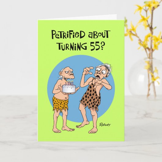 55誕生日 カード (黄色い花)