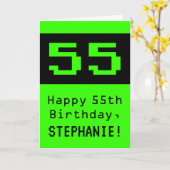 55誕生日:ネディ/オタク系のスタイル「55」と名前 カード (黄色い花)