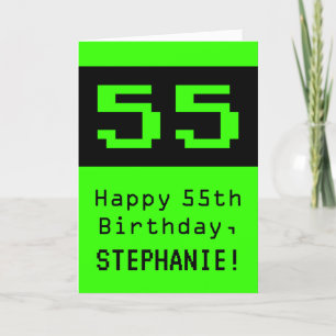 55誕生日:ネディ/オタク系のスタイル「55」と名前 カード