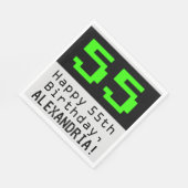 55誕生日 – ネディ/オタク系のスタイル「55」と名前 スタンダードランチョンナプキン (角)