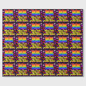 55誕生日：愛するハートパターン、虹# 55 ラッピングペーパー (フラット)