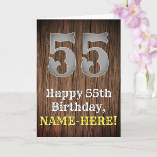 55誕生日: Country インスパイア Western Look, Name カード