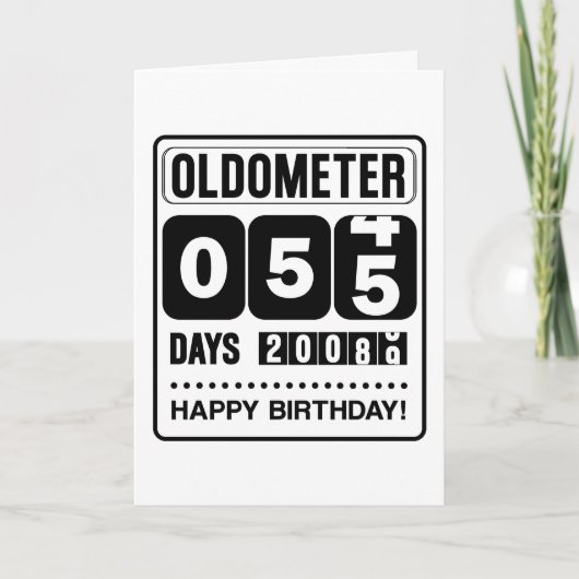 55誕生日OLDOMETERカード サンキューカード (正面)