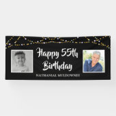 55誕生日Then & Now Photos Lights Black 横断幕 (横)