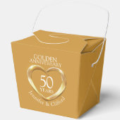 550回ハート金ゴールド結婚の記念カスタム会 フェイバーボックス (正面)