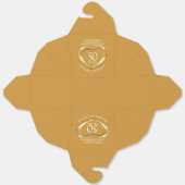 550回ハート金ゴールド結婚の記念カスタム会 フェイバーボックス (見開き)