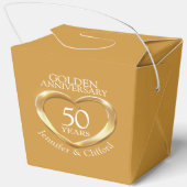 550回ハート金ゴールド結婚の記念カスタム会 フェイバーボックス (裏面)