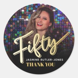 550th誕生日パーティーの写真金ゴールドの好意 ラウンドシール