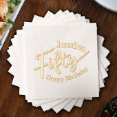 550th誕生日パーティースクリプト名前をカスタムする 箔ナプキン
