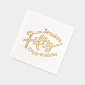 550th誕生日パーティースクリプト名前をカスタムする 箔ナプキン (左)