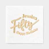 550th誕生日パーティースクリプト名前をカスタムする 箔ナプキン (正面)