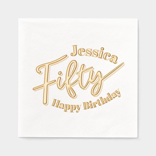 550th誕生日パーティースクリプト名前をカスタムする 箔ナプキン (正面)