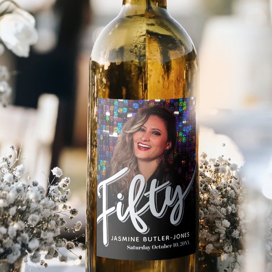 550th誕生日パーティー写真ブラックシルバー ワインラベル