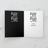 555イブホワイト誕生日カード カード (内部)