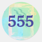 555エンジェル番号変換確認 ラウンドシール (正面)