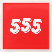 555 ガラスコースター (正面)