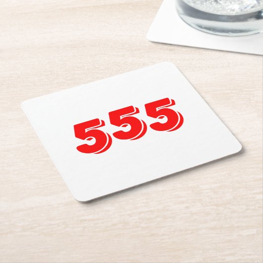 555 スクエアペーパーコースター (アングル)