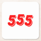 555 スクエアペーパーコースター (正面)