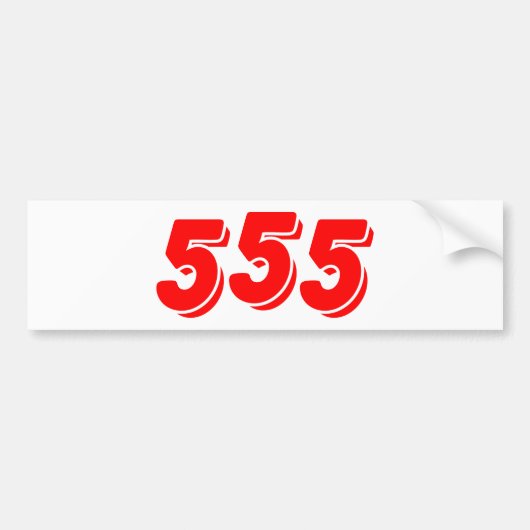 555 バンパーステッカー (正面)